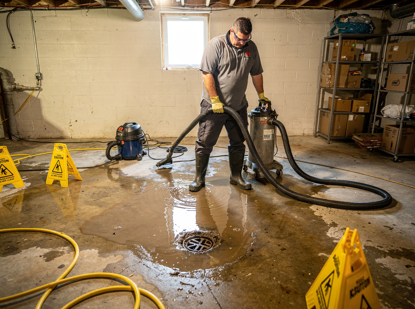 Basement Floor Drain Backup Cleanup in Ogden, IA